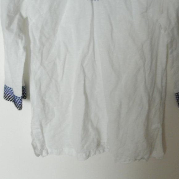Fleur‎ Bleve Linen Blend Embroidered Swim Cover up - Picture 4 of 5